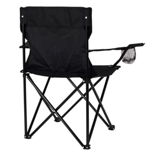 Fauteuil Camping Pliant Noir