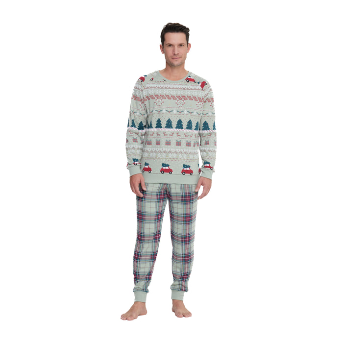 Pigiama uomo winter car in caldo cotone girocollo Noidinotte