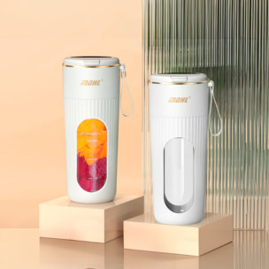 Batidora portátil AJ-01. 340ml con 14 cuchillas de acero, pantalla LCD e inicio de seguridad por doble click.