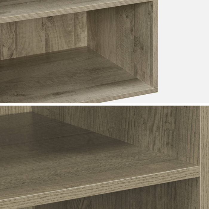 Module dressing décor bois 5 étagères MODULO