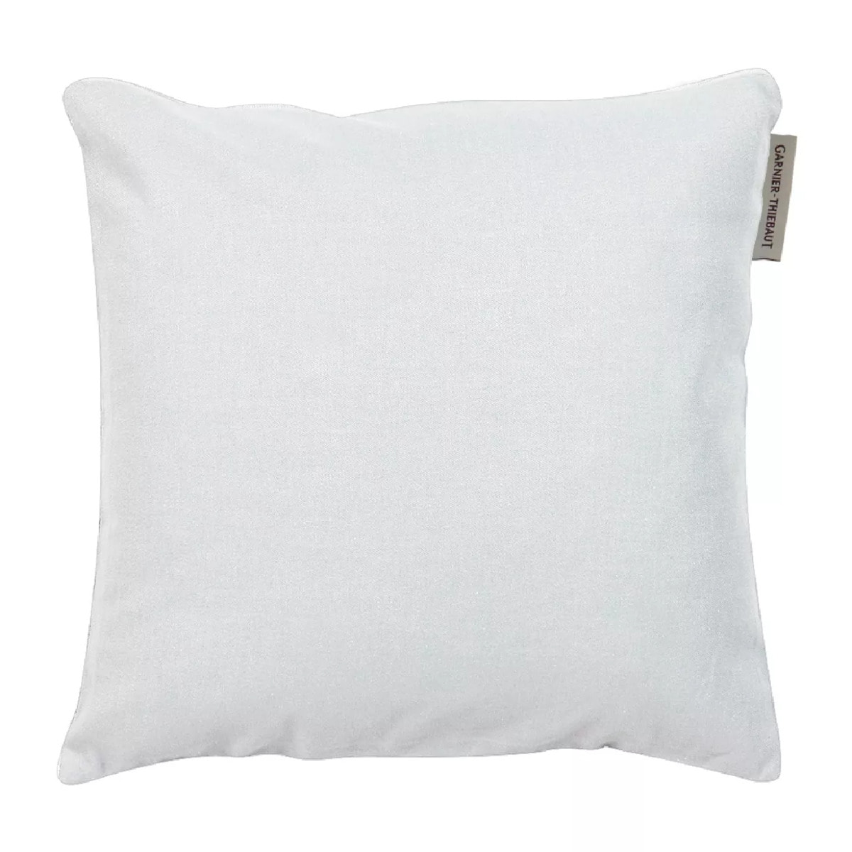 Housse de coussin pur coton 210 g/m² uni blanc Confettis blanc