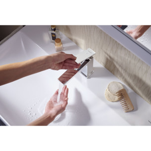 Mitigeur lavabo Tecturis E 110 EcoSmart+ avec tirette et vidage, Chromé