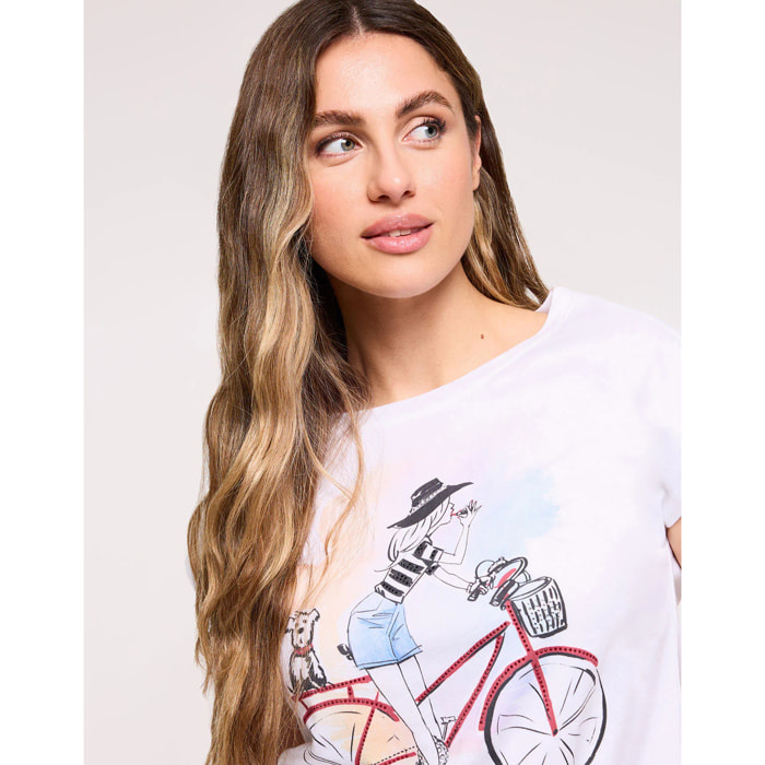 Camiseta Manga Corta Blanco - Figubike