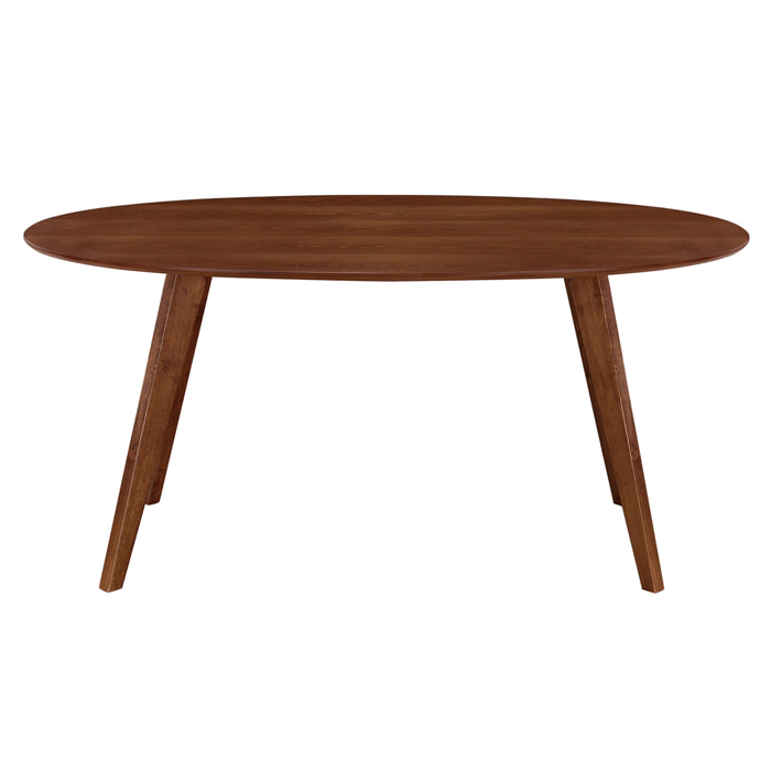 Table à manger vintage ovale en bois foncé L160 cm MARIK