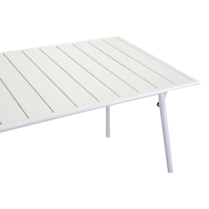 Tavolo pieghevole Rovigo Vacchetti in metallo bianco rettangolare cm140x80h74