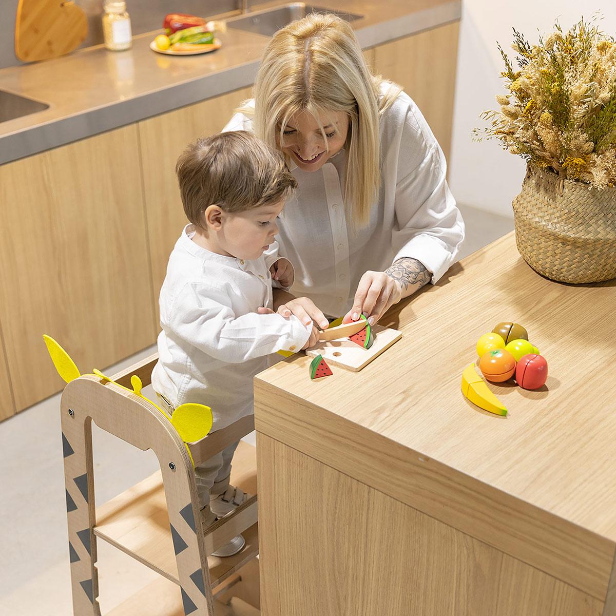 set de frutas FRUIT TABLE para cortar de madera