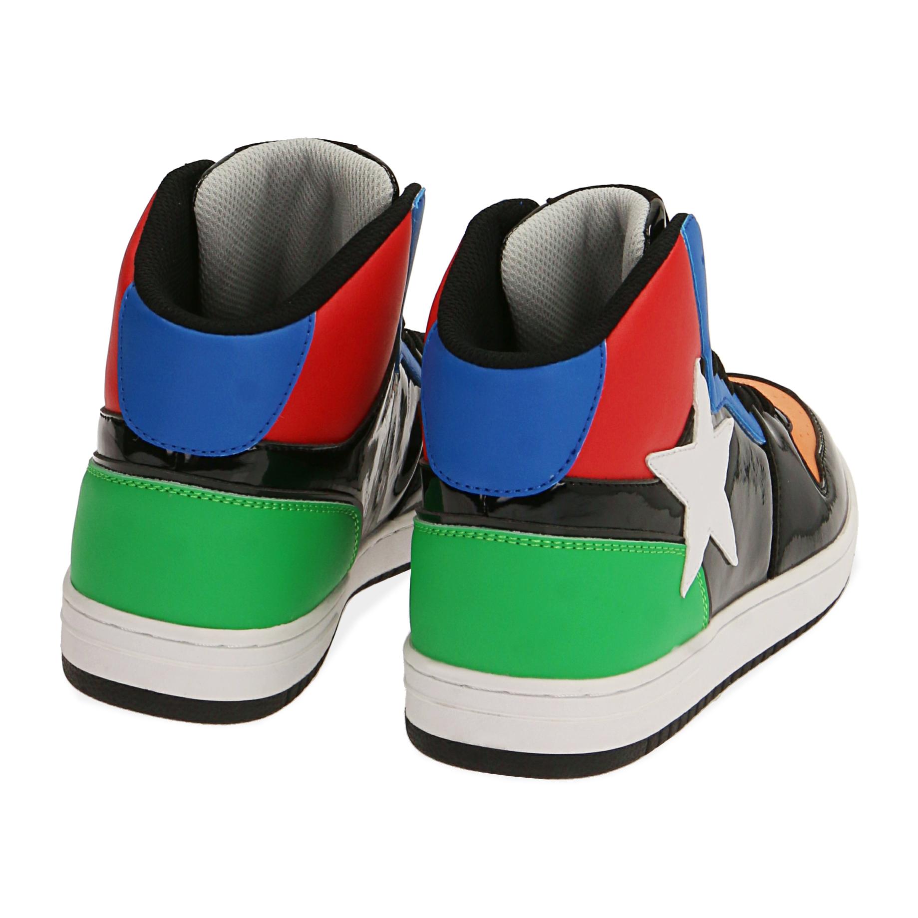 Sneakers in vernice multicolor