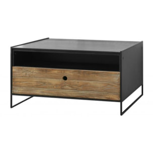 Table basse en métal et en pin recyclé - ORIGIN 2