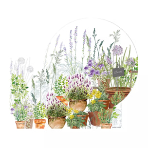 Set vinyle 860 g/m² imprimé vert violet Jardin aromatique provence