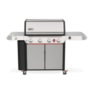 Barbecue gaz WEBER Genesis SP-435 4 brûleurs réchaud latéral thermomètre digital sur chariot, 86x48 cm