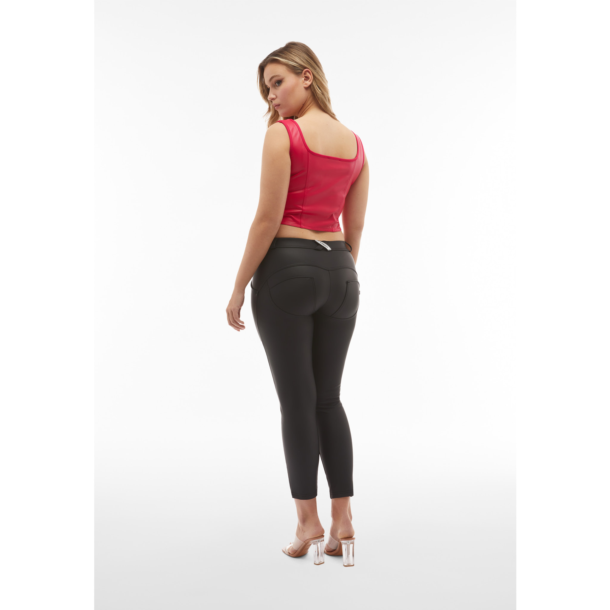 Pantaloni push up WR.UP® 7/8 superskinny similpelle ecologica