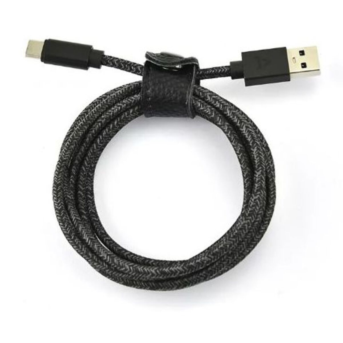 Câble USB C ADEQWAT vers USB 2M tressé Noir compatible iPhone 17 16 15 Pro Max et Samsung Galaxy S25 S24 Ultra