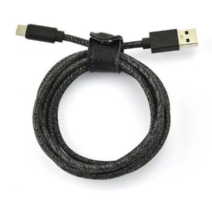 Câble USB C ADEQWAT vers USB 2M tressé Noir compatible iPhone 17 16 15 Pro Max et Samsung Galaxy S25 S24 Ultra