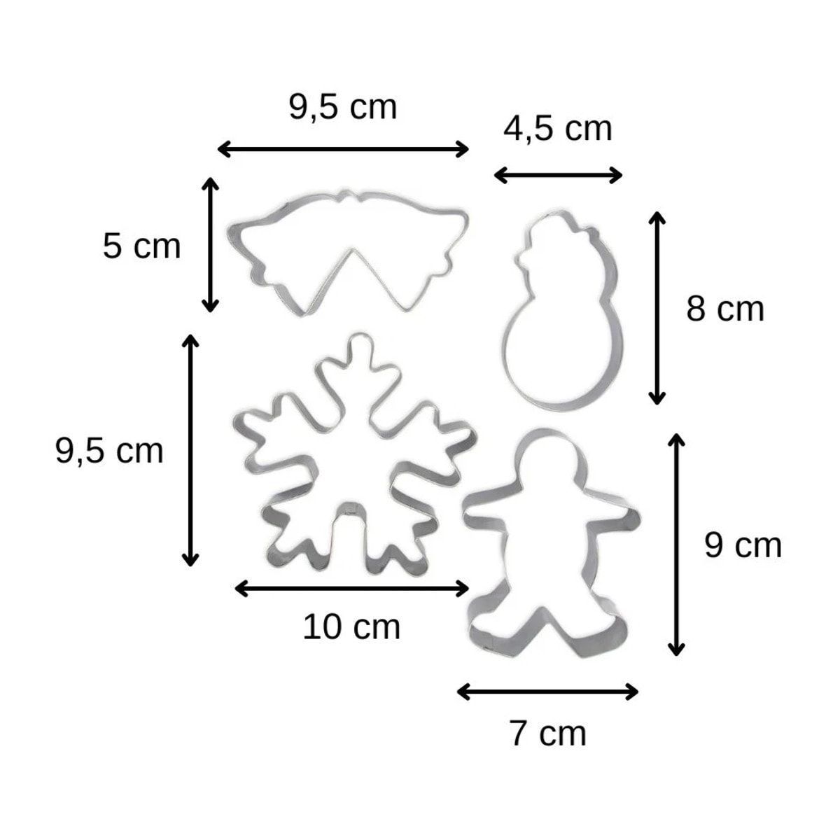 Lot de 4 emporte-pièces de Noël Zenker Emporte-pièces