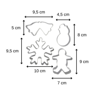Lot de 4 emporte-pièces de Noël Zenker Emporte-pièces