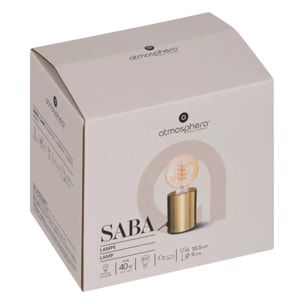 Lampe socle "Saba" doré H11cm
