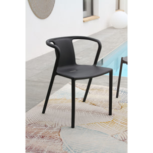 DIEGO - Lot de 2 fauteuils de jardin empilables en Polypropylène