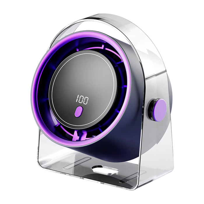 Ventilador de sobremesa con 5 velocidades y ángulo de inclinación.