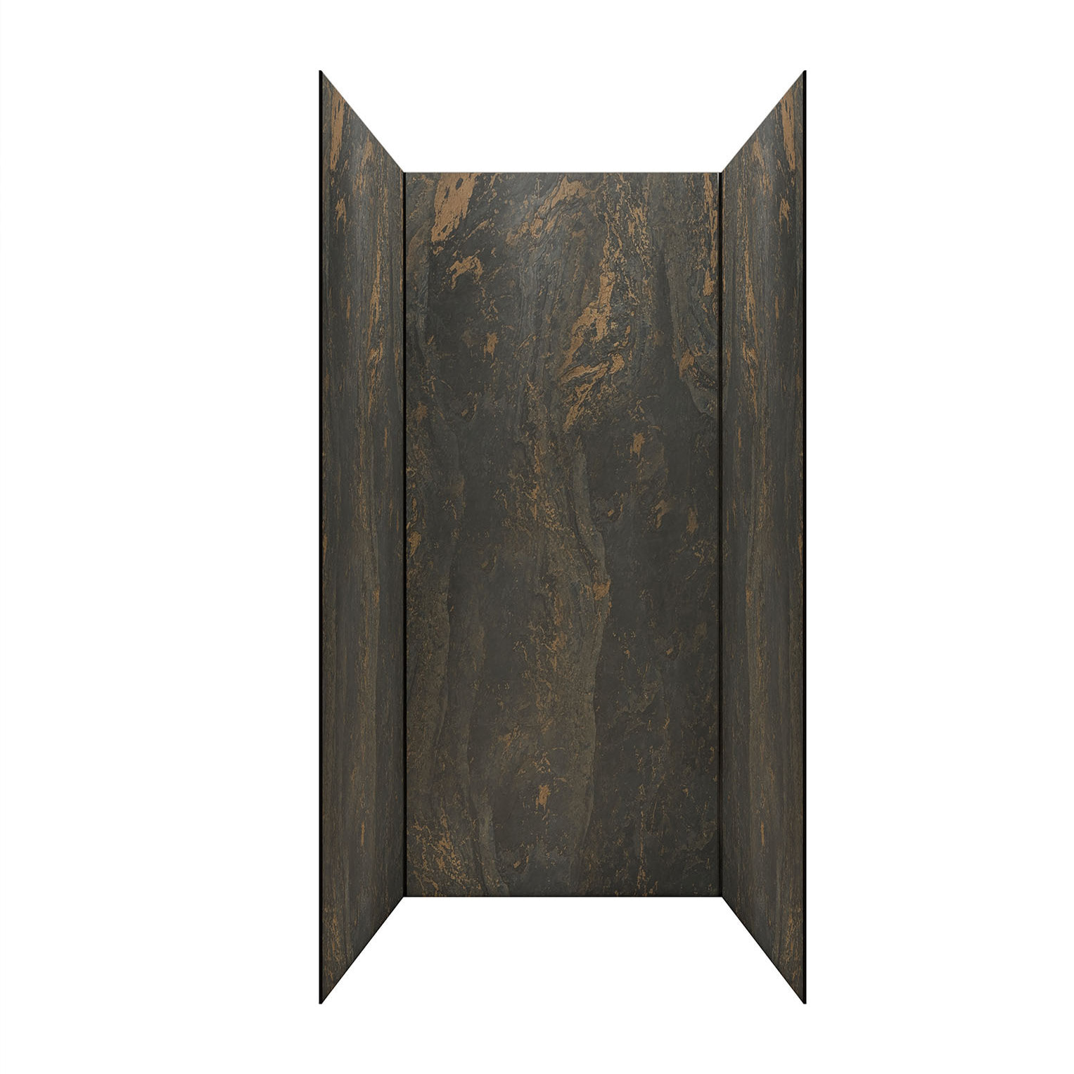 Pack 3 Panneaux Muraux Pierre Venus 90x210cm et Profilés Noirs - STONE'IT