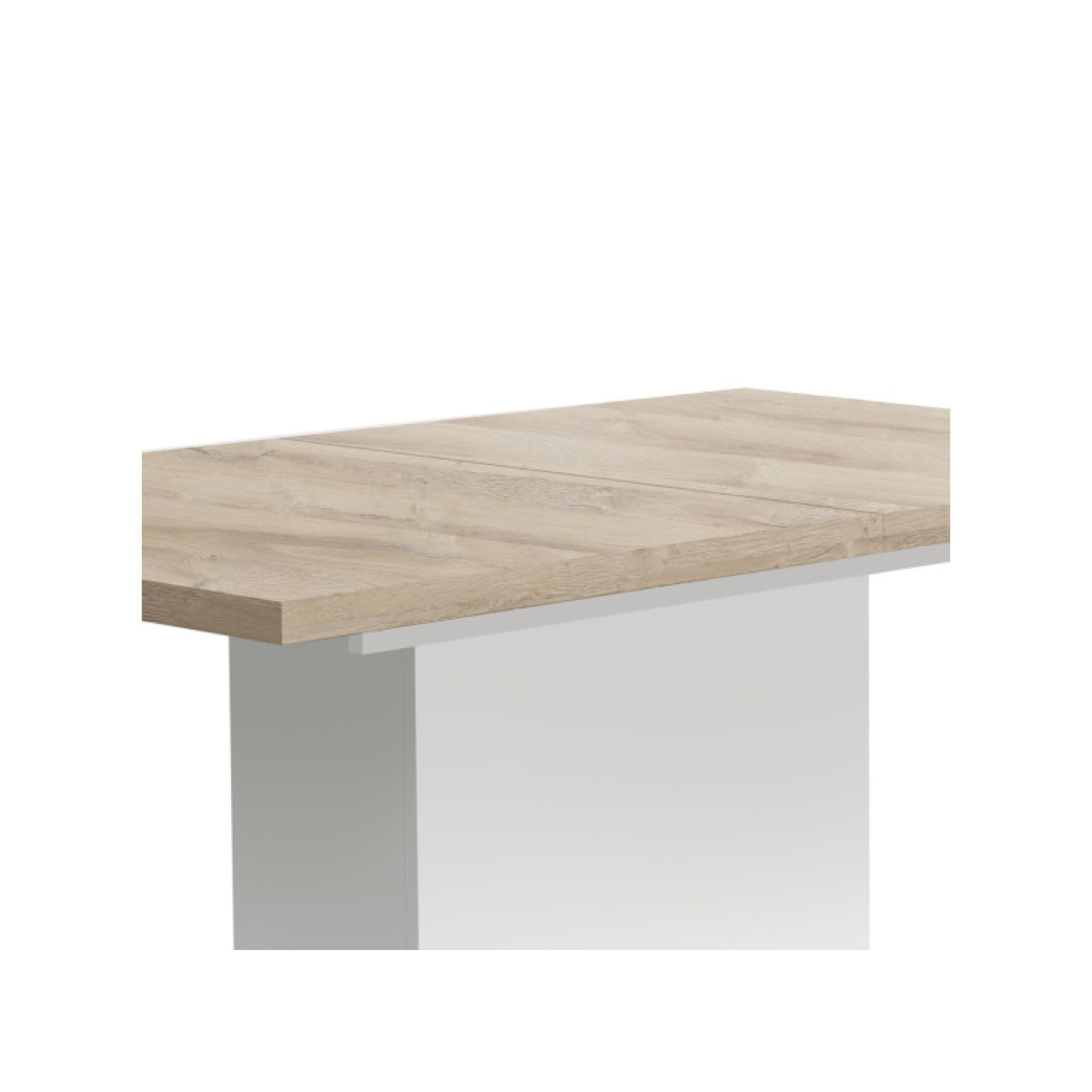 Table extensible bois et blanc mat L160/200cm - ENORA