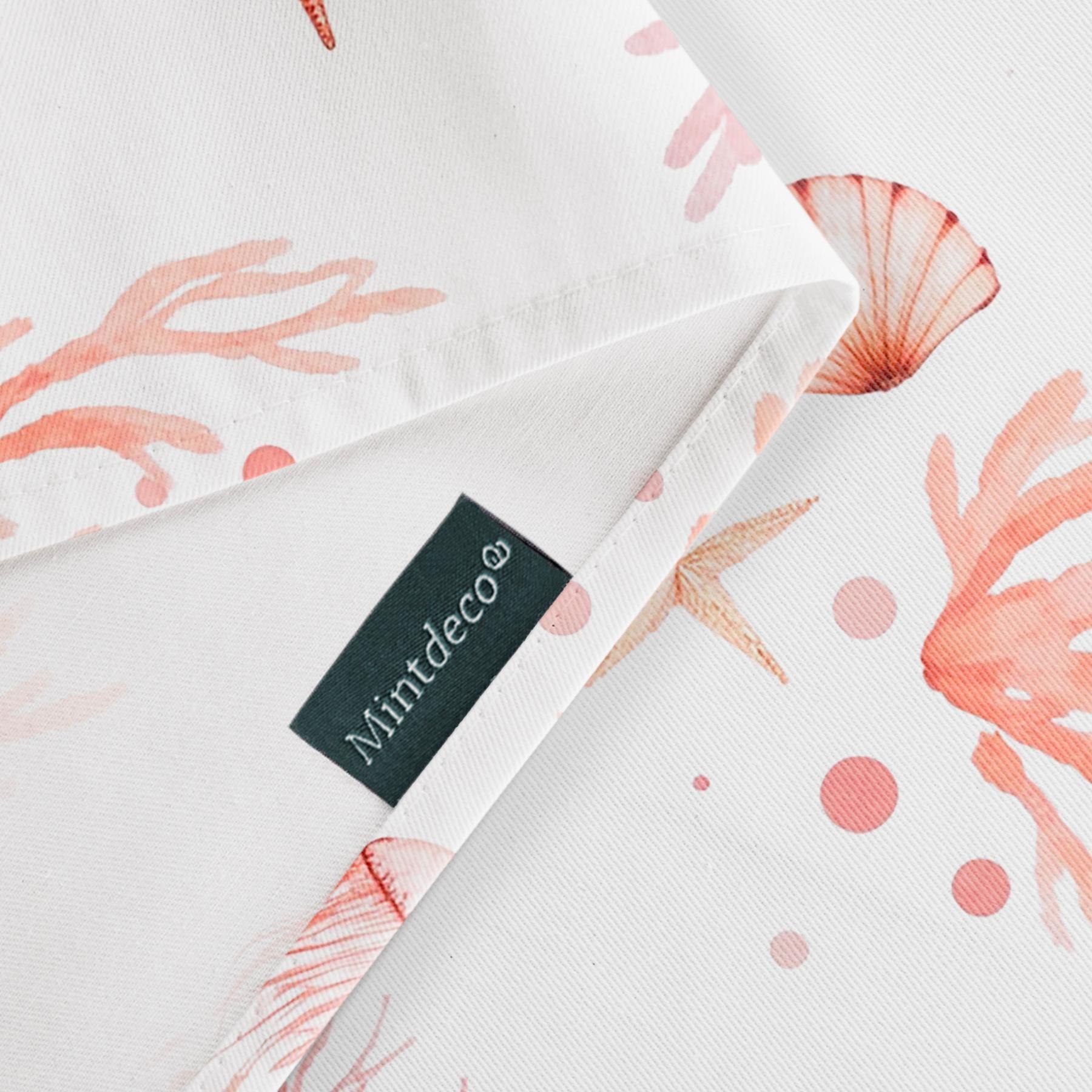 Nappe anti-taches AMALFI CORAIL - en 100 % coton