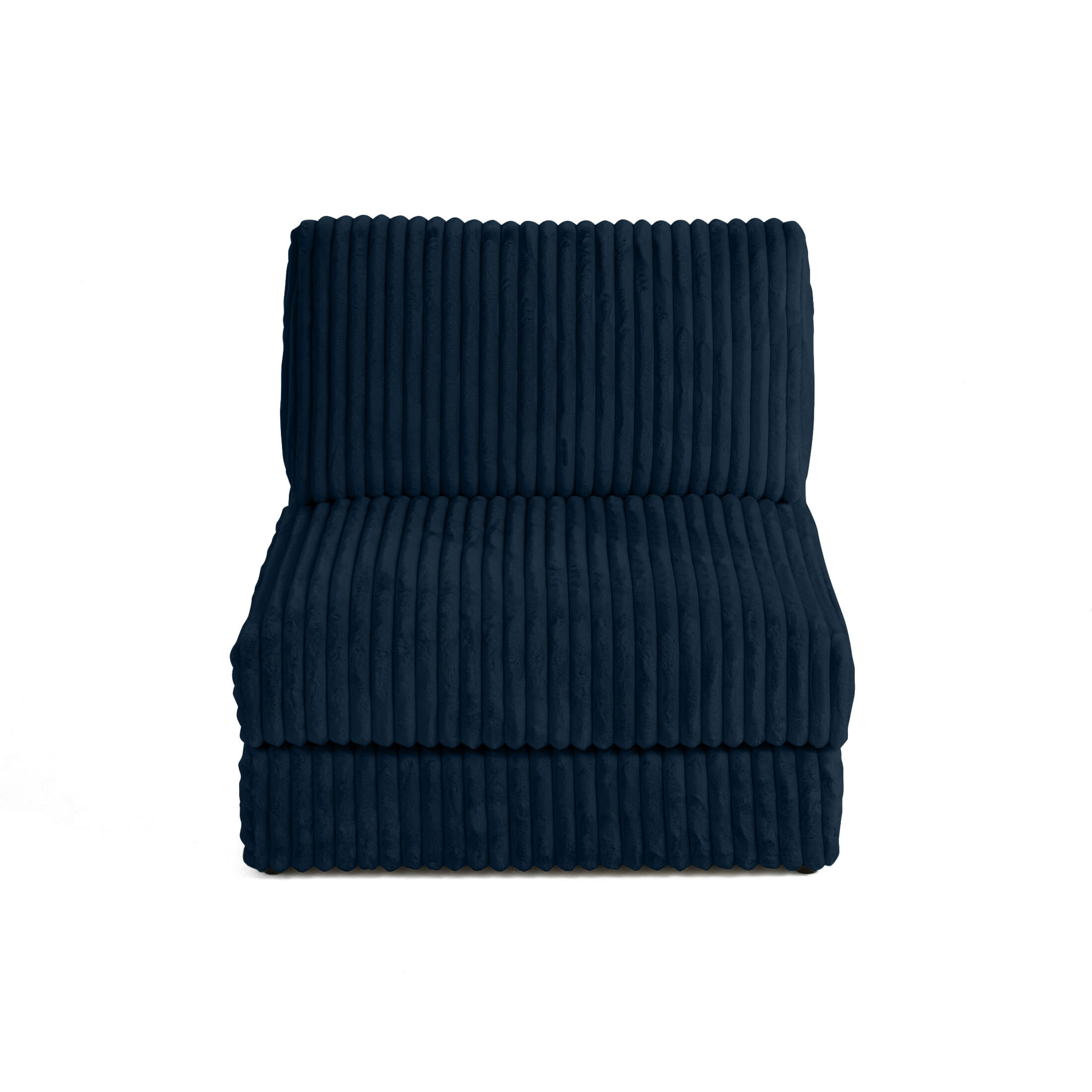 Jasper - module d'assise - en fausse fourrure côtelée - Bleu