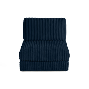 Jasper - module d'assise - en fausse fourrure côtelée - Bleu