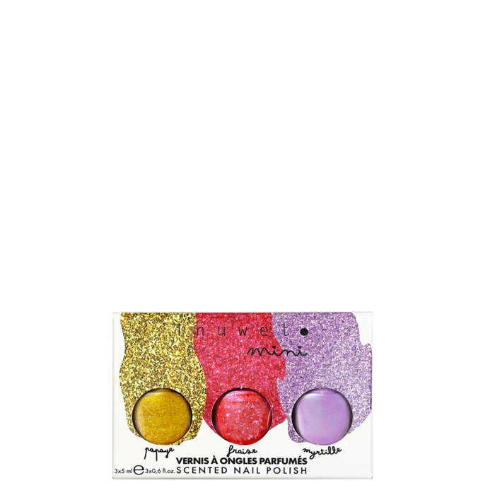 Mini Vernis à Ongles - Coffret Papaye Fraise Myrtille