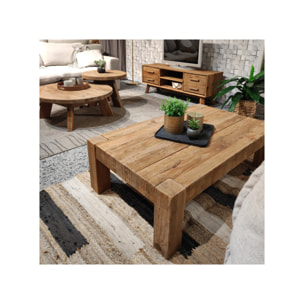 Table basse de 117 cm en bois massif de pin recyclé - ORIGIN