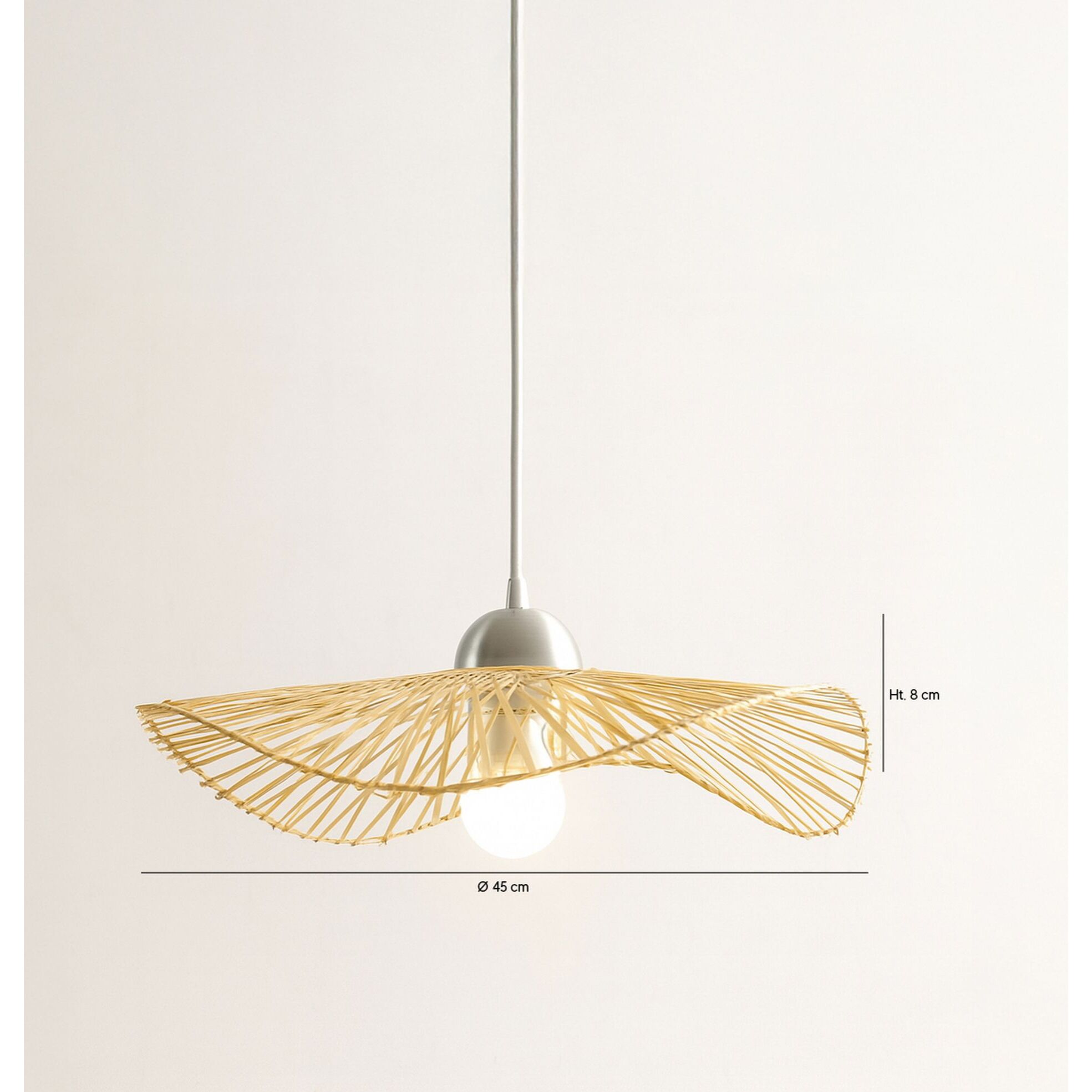 Suspension aérienne en bambou tressé 45cm CARAVELLE