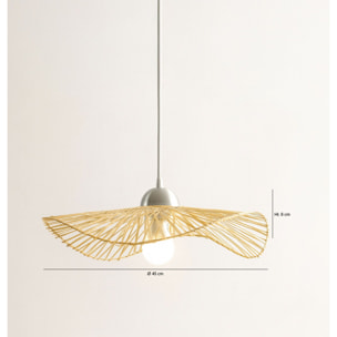 Suspension aérienne en bambou tressé 45cm CARAVELLE