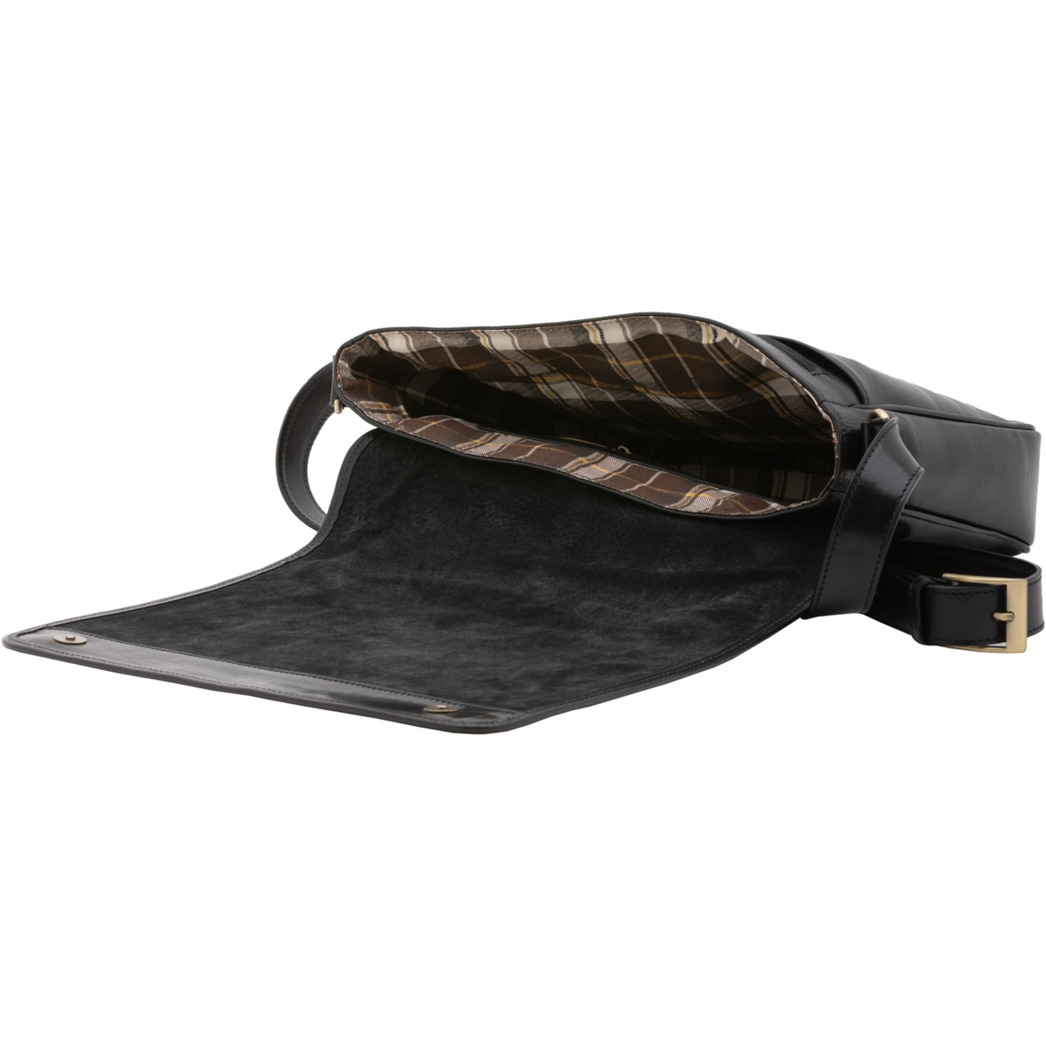 Borsa a tracolla uomo in vera pelle - Modello False - Made in Italy - 28.0 x 35.0 x 9.0 cm