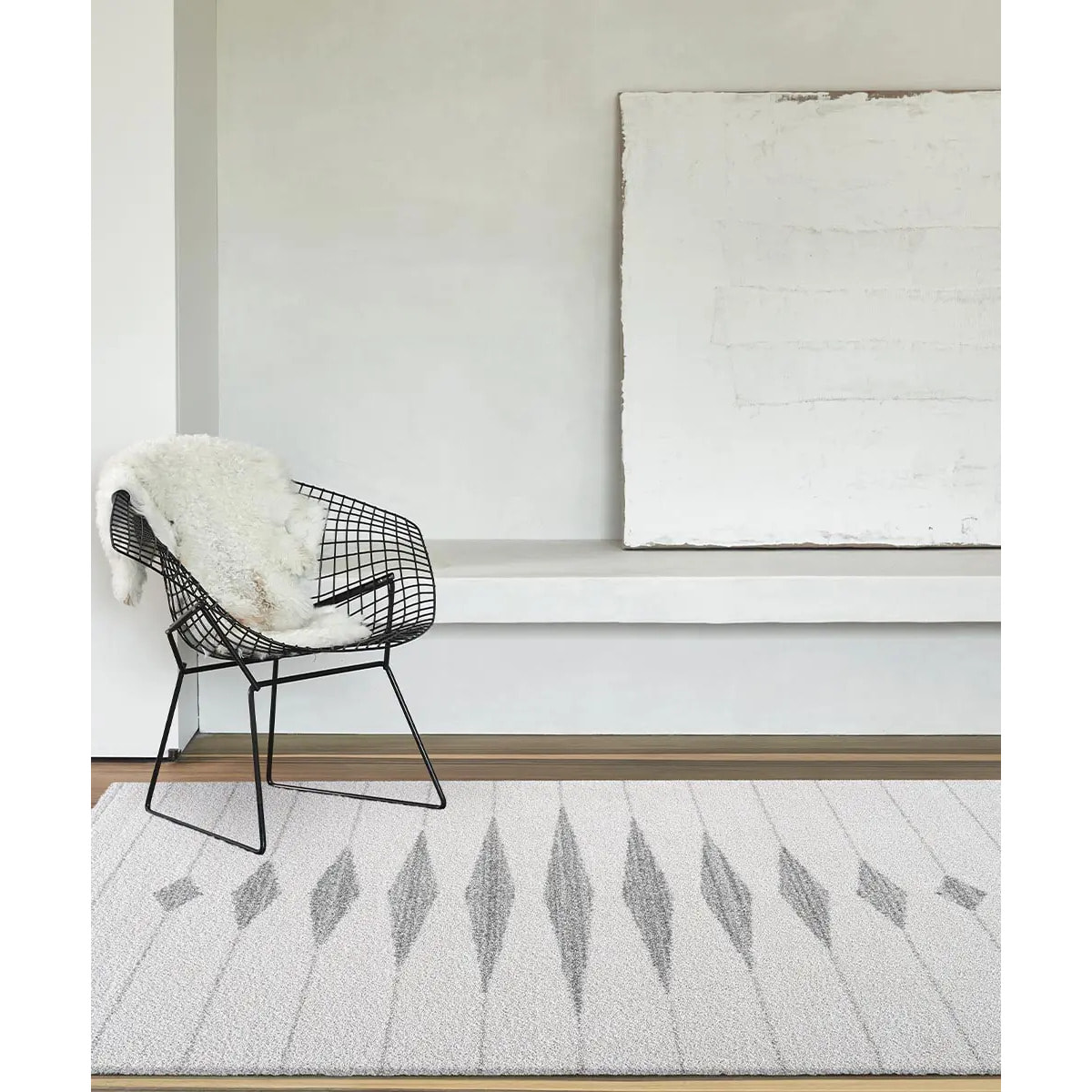 Tappeto Moderno Soggiorno Salotto Avorio Grigio Chiaro