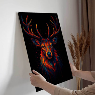 Tableau cerf rouge profond Toile imprimée