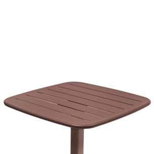 Table haute de jardin 2 places Alegoria 70x70cm acajou