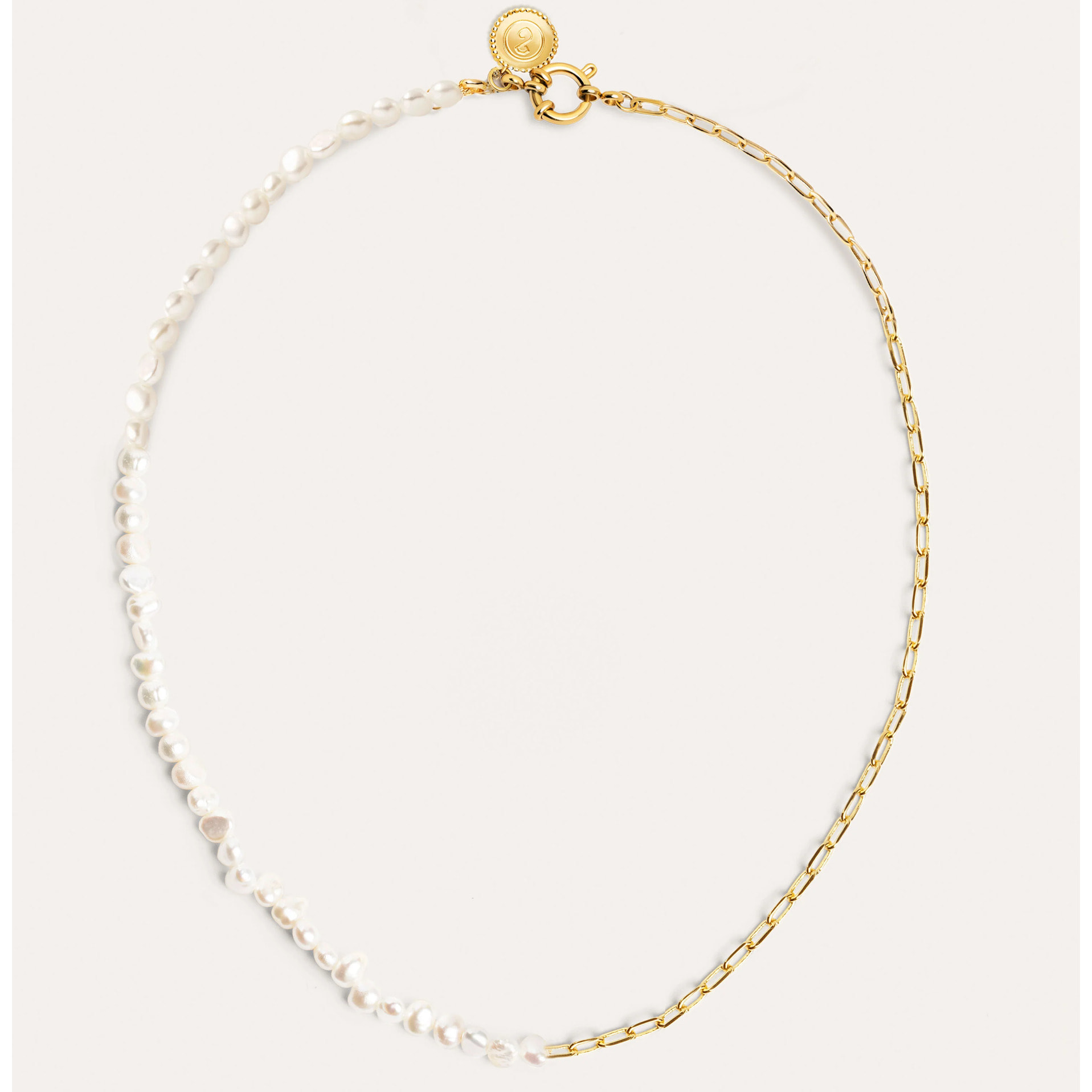 Collar Chic Pearl Acero Baño Oro