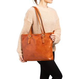 Borsa a spalla  da donna In Vera pelle Made in Italy 31x41x10 cm