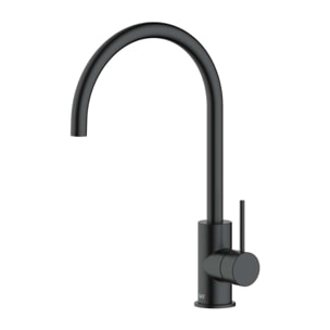 Aurum mitigeur de cuisine 36,3 cm à levier avec bras pivotant, noir mat (SATBAUR280C)