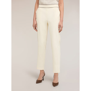 Motivi - Pantaloni con piping The Tailoring Lab - Bianco
