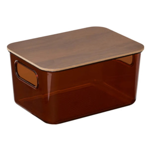 Boîte de rangement avec couvercle Lycia 2,2L acajou