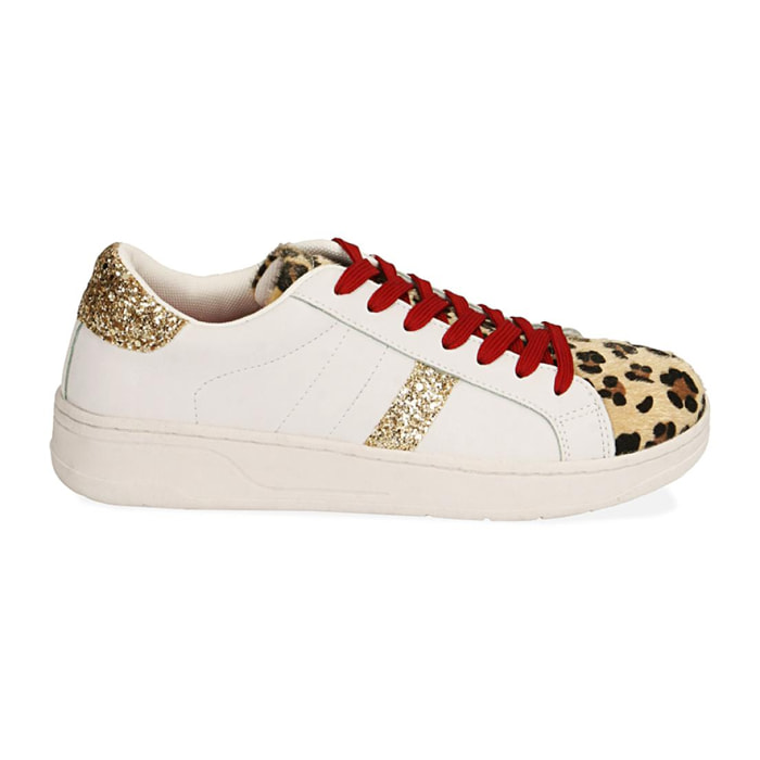 Sneakers bianco/leopard