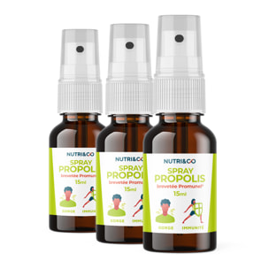 Propolis Breveté en Spray Action Rapide & Efficacité Clinique - 15ml - Lot de 3