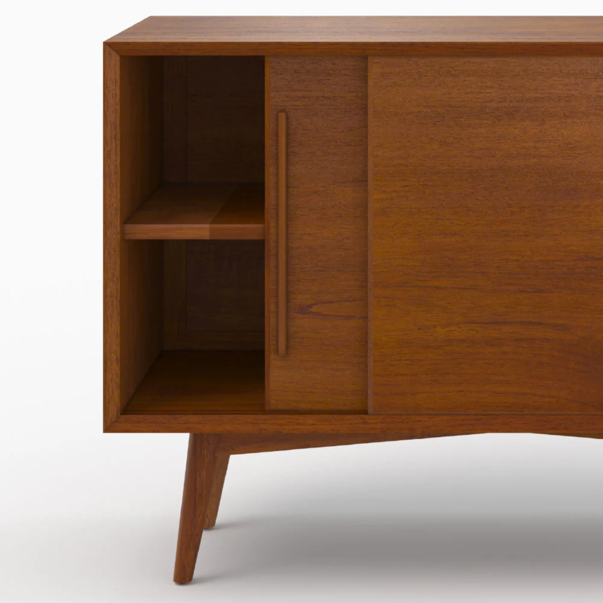 Petit buffet 2 portes coulissantes en teck - Waya