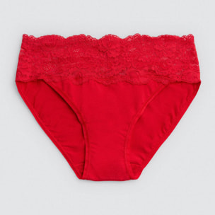Slip midi in pizzo da donna