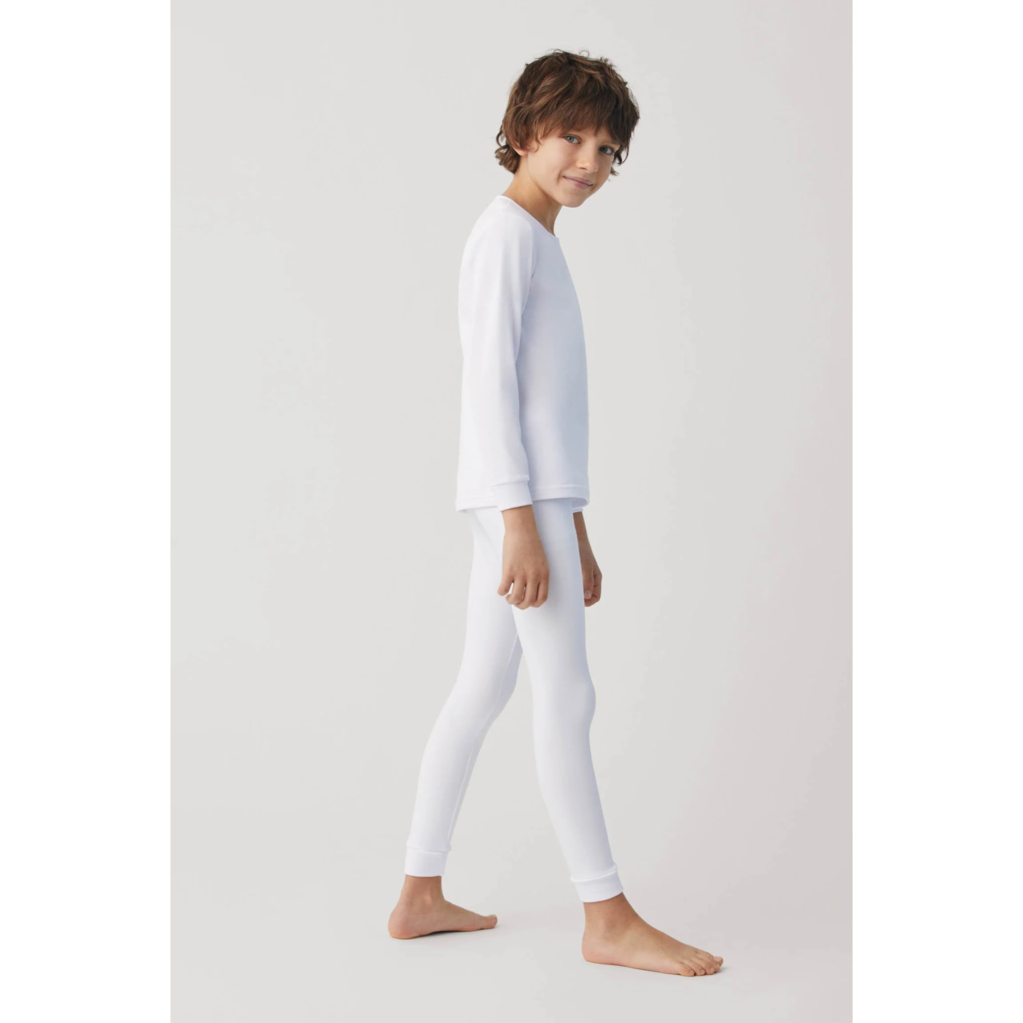 Leggings termici bianchi per bambini