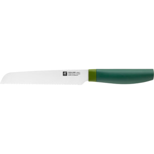 ZWILLING NOW S VERT Couteau à Pain + Couteau de Chef + Couteau de Chef Compact + Couteau Universel + Planche à découper