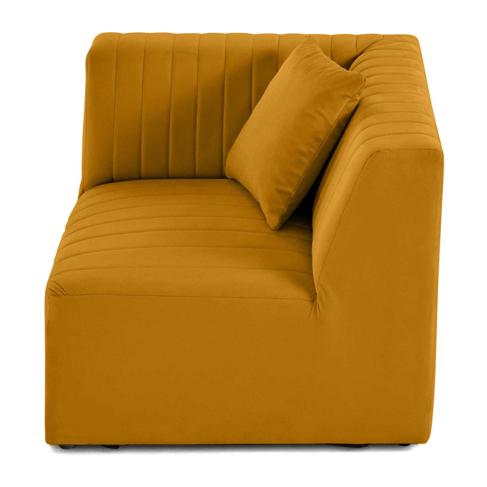 Nova - module d'assise d'angle réversible - en velours - Jaune