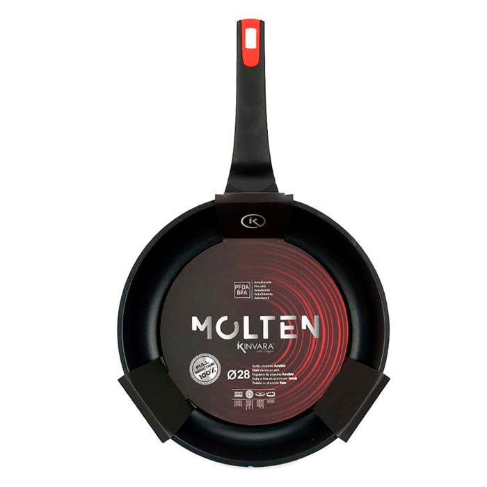 SARTEN 28CM AL FUNDIDO FULL INDUCTION MOLTEN