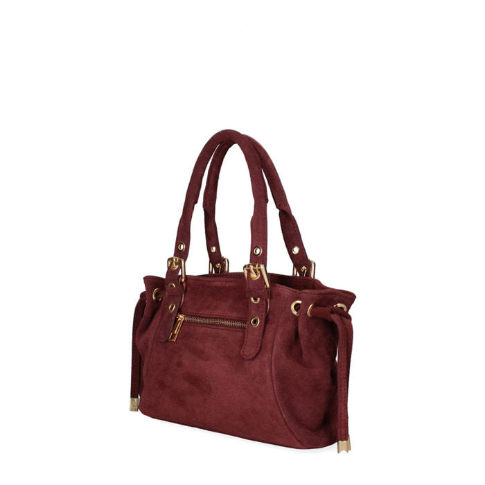 Borsa a mano da donna Made in Italy - Modello Elara Nova - Pelle scamosciata - 14.0 x 8.0 x 25.0 cm