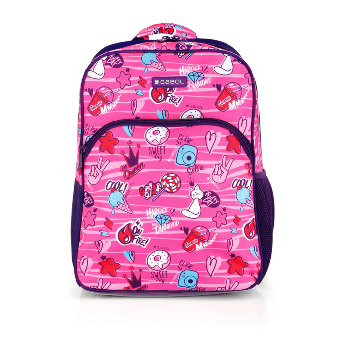 Mochila adaptable a carro Gabol STICKER con dibujos y resistente al agua